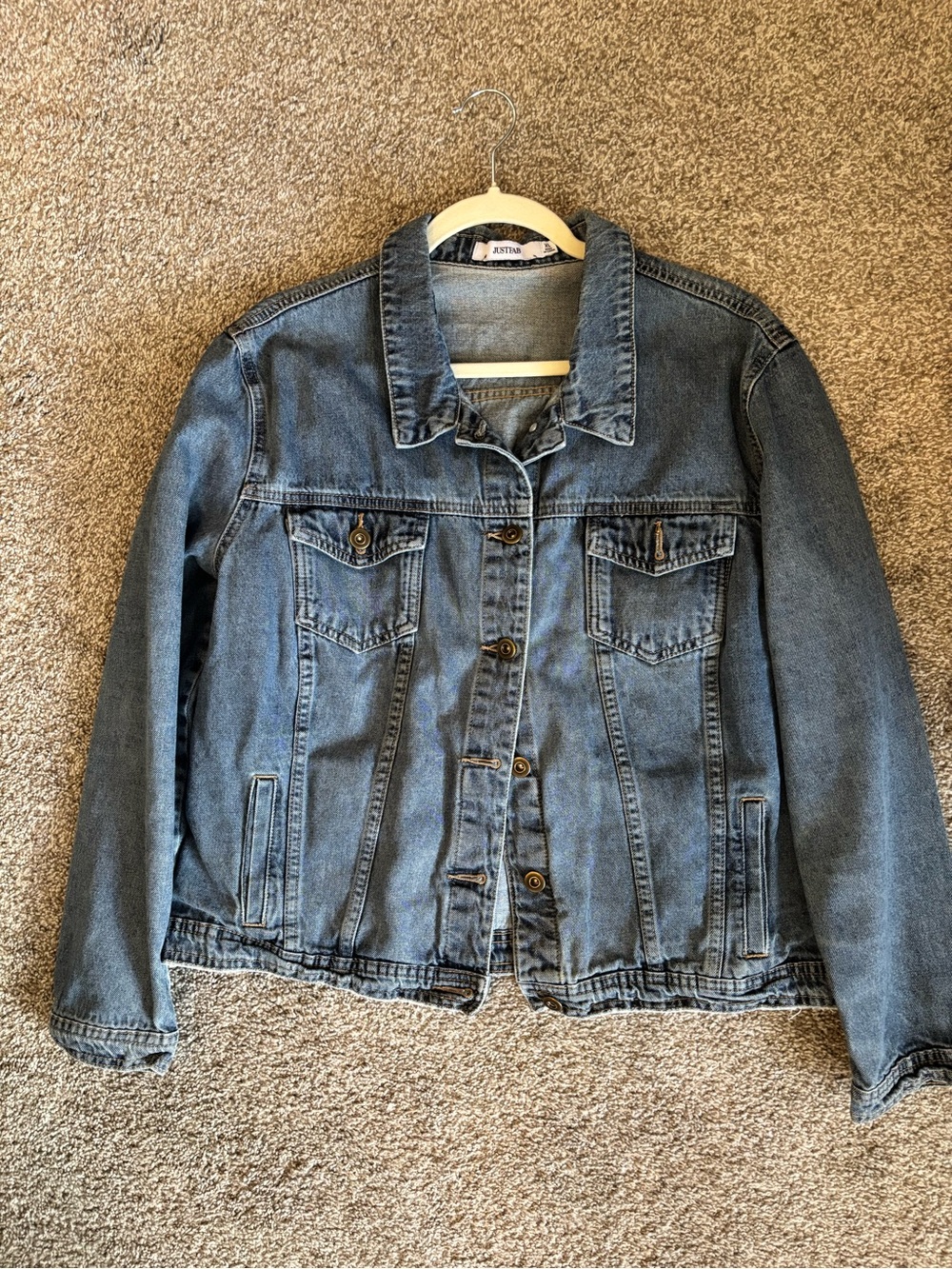 46.  JustFab Vintage-Style Blue Denim Jacket